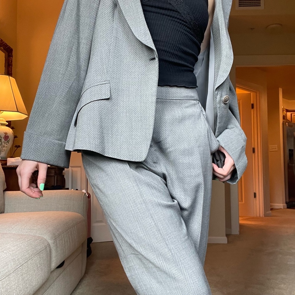 Armani Collezioni Womens Grey Pant Suit